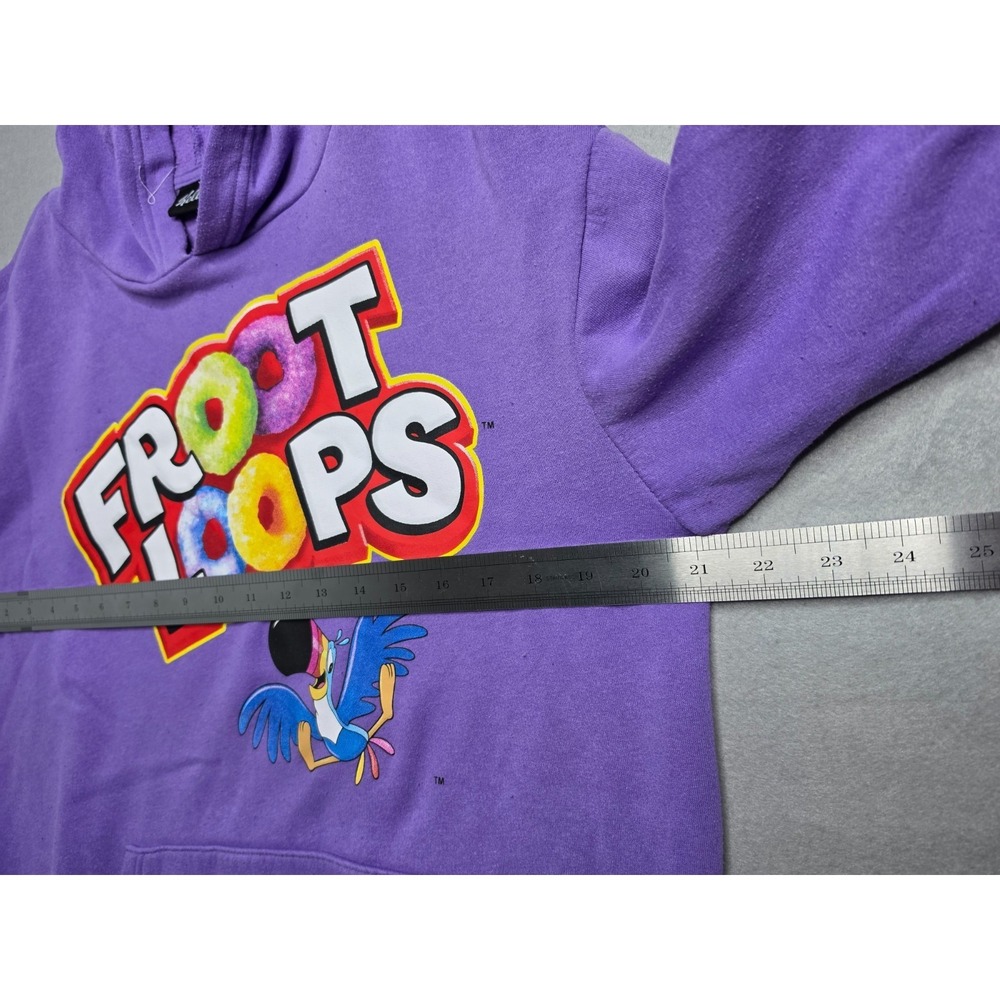 Kellogg's Hoodie Unisex M Purple Froot Loops Toucan Sam Graphic Fleece Lined - Picture 7 of 7